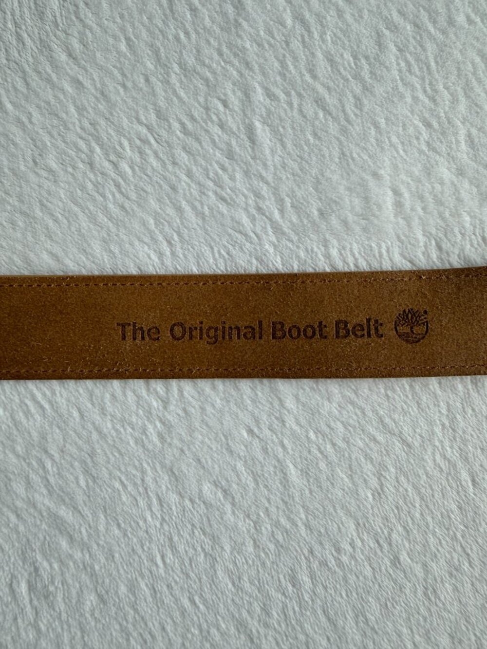 Timberland The Original Boot Belt Nubuck Leather Mens Wheat Tan 34 - Picture 4 of 4